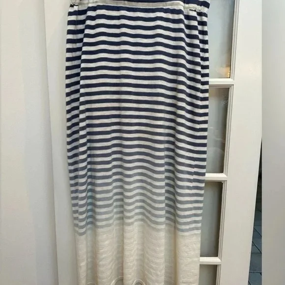 Lane Bryant | Women's Ombre Blue Maxi Skirt Pull-On Striped Long Knit Size 18/20 - Picture 3 of 5